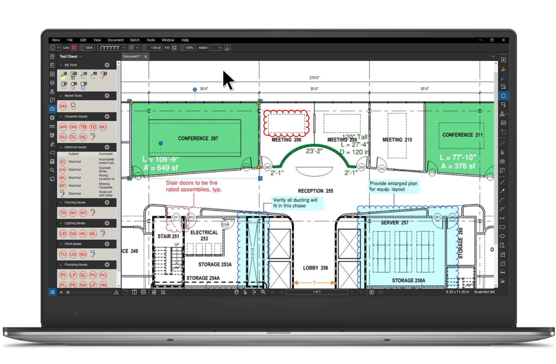 Create edit markups in Bluebeam Cloud-markup tools